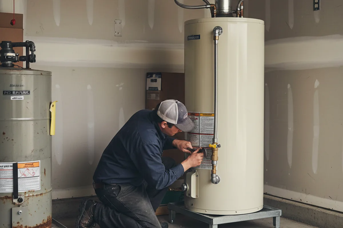 Water heater and shutoff valve replacement in Carlsbad